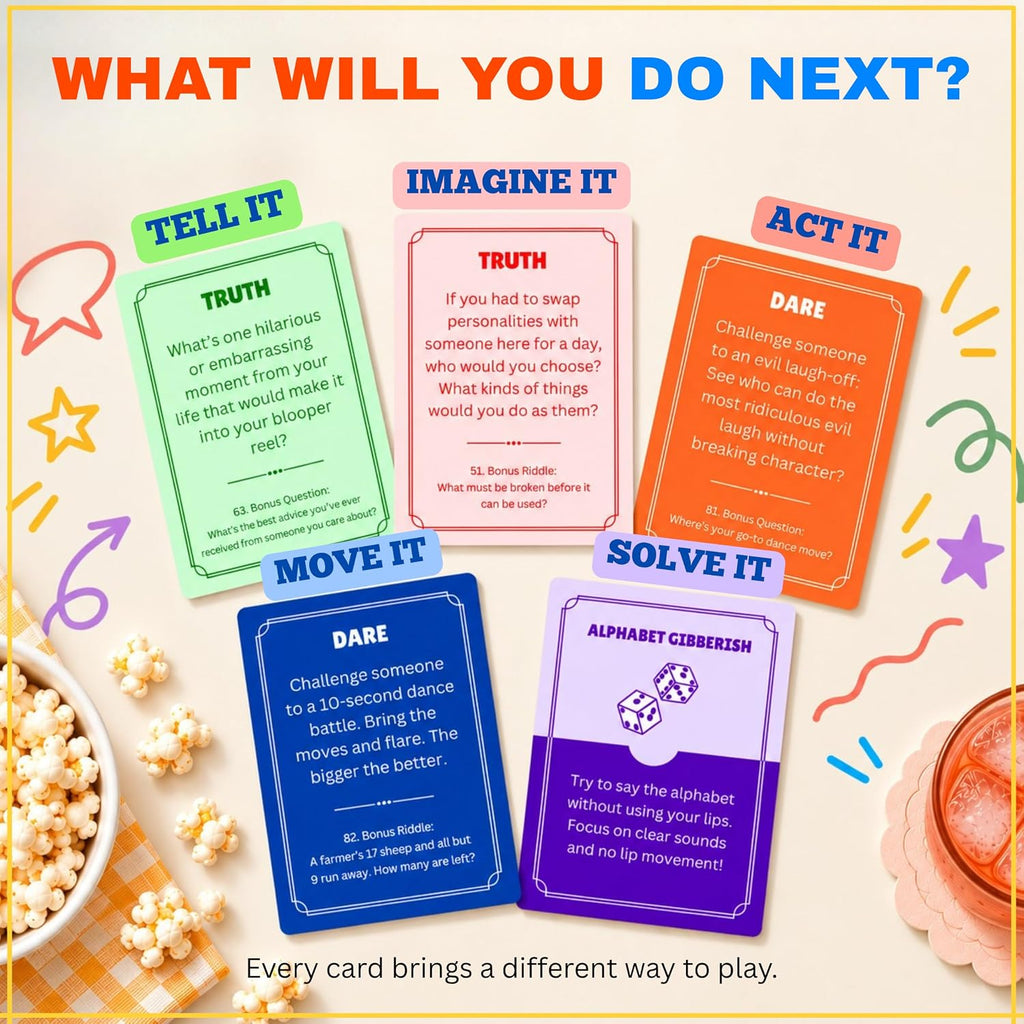 Truth or Dare Connection Cards – Conversation Game for Families & Friends